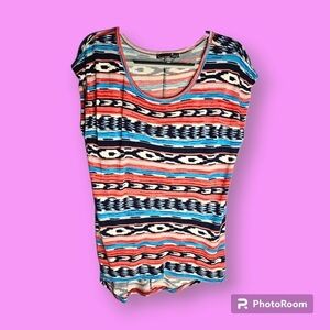 Dex Women's Aztec Southwestern Print Sleeveless Top Size Large